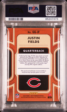 2023 Panini Gold Standard  Gold Gear Justin Fields 183/299 PSA 8 Pop 1