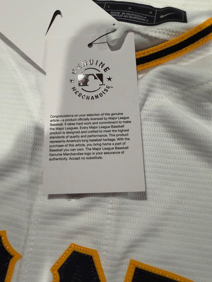 Konnor Griffin Pirates Signed White Nike Replica Jersey w/2024 9th Pick Insc