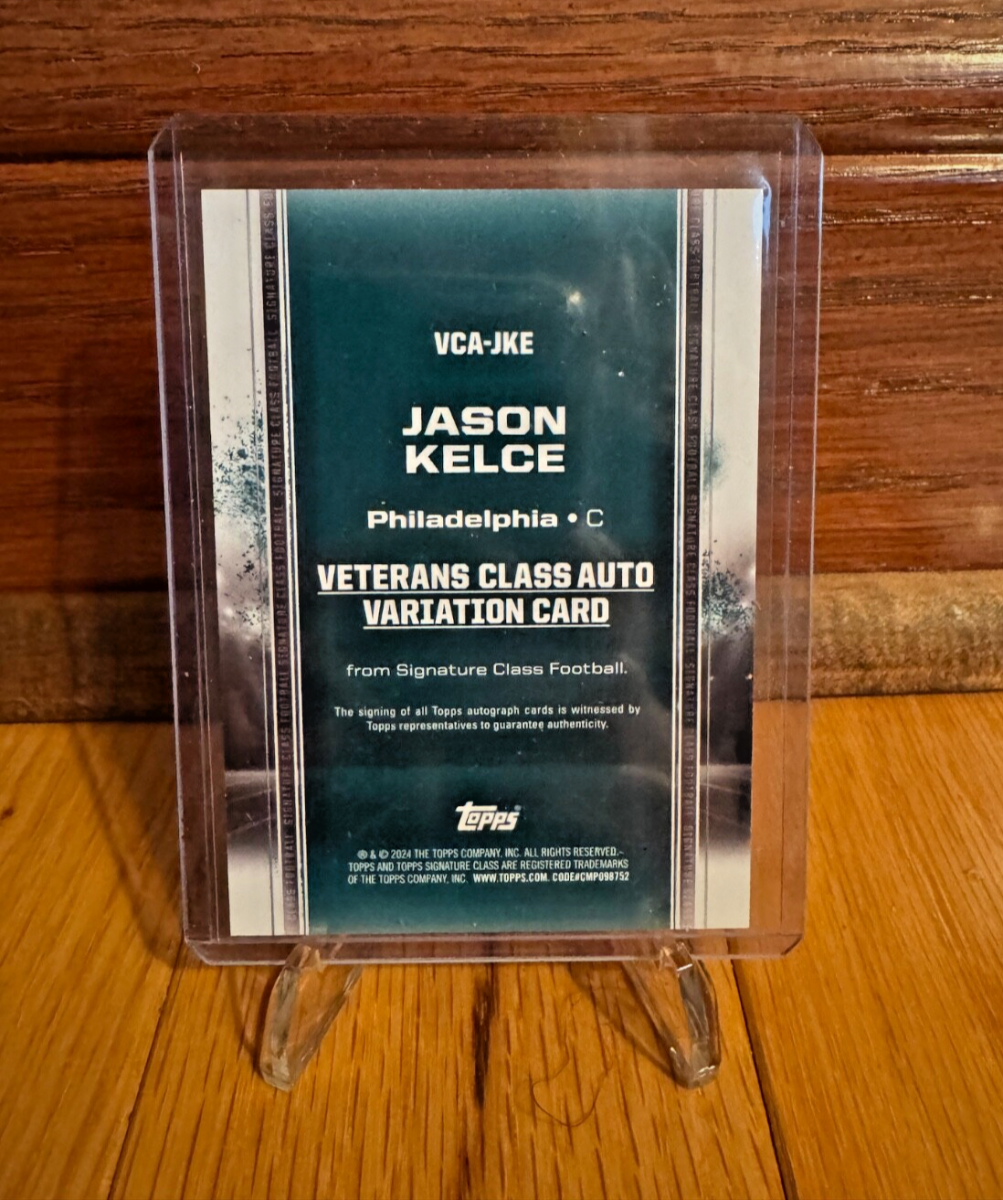2025 Topps Signature Class Jason Kelce Veteran Auto Variation 26/50 Eagles VCA