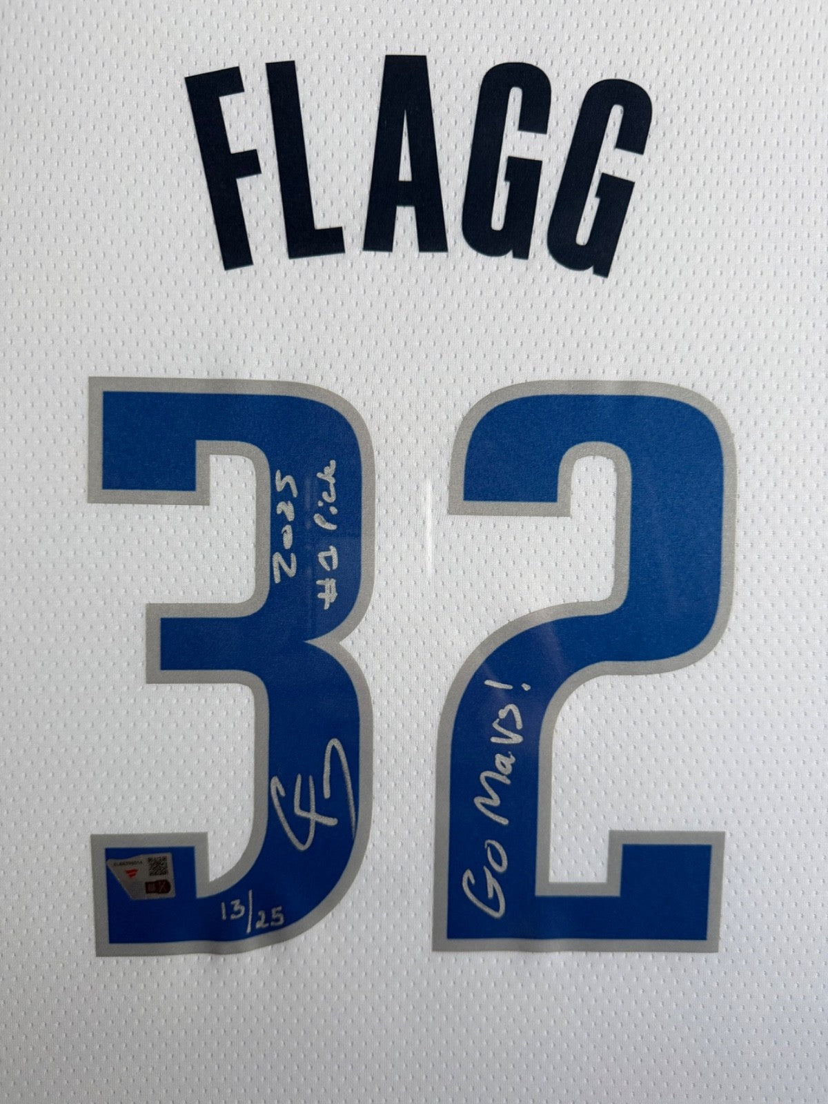 Cooper Flagg Signed & Dual-Inscribed Blue Dallas Mavericks Authentic Home Jersey