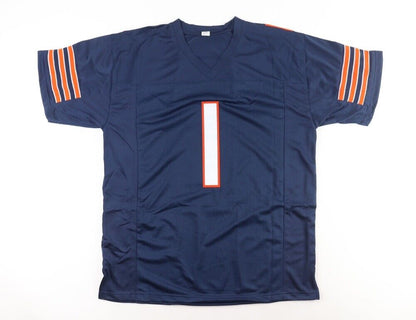 Justin Fields Signed Chicago Bears Custom Jersey Beckett COA #1
