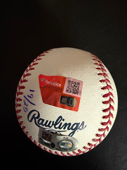 Trey Yesavage Signed 2025 World Series Ball /25 – 12 K’s Rookie WS Record