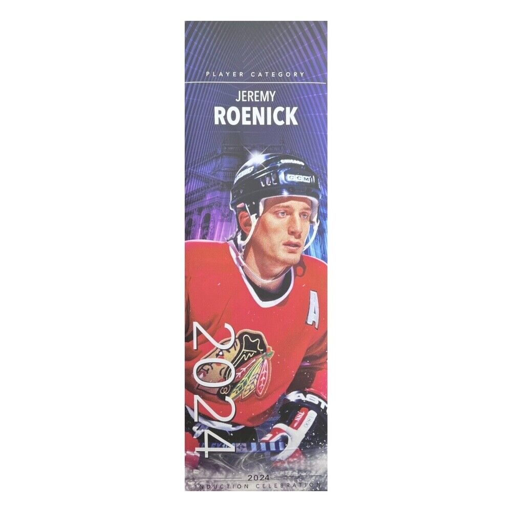 Jeremy Roenick Class of 2024 HOF Banner Used in Ceremony 120X20 Blackhawks