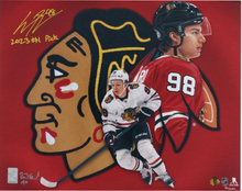 Connor Bedard Art by Brian Konnick Limited to 10 Signed / Inscribed 16X10 Framed