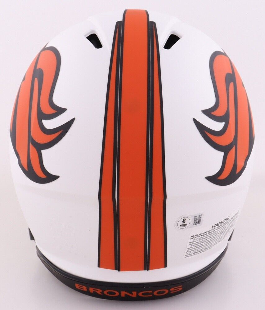 Bo Nix Signed Authentic Denver Broncos Full Sized On-Field Helmet Beckett Auto