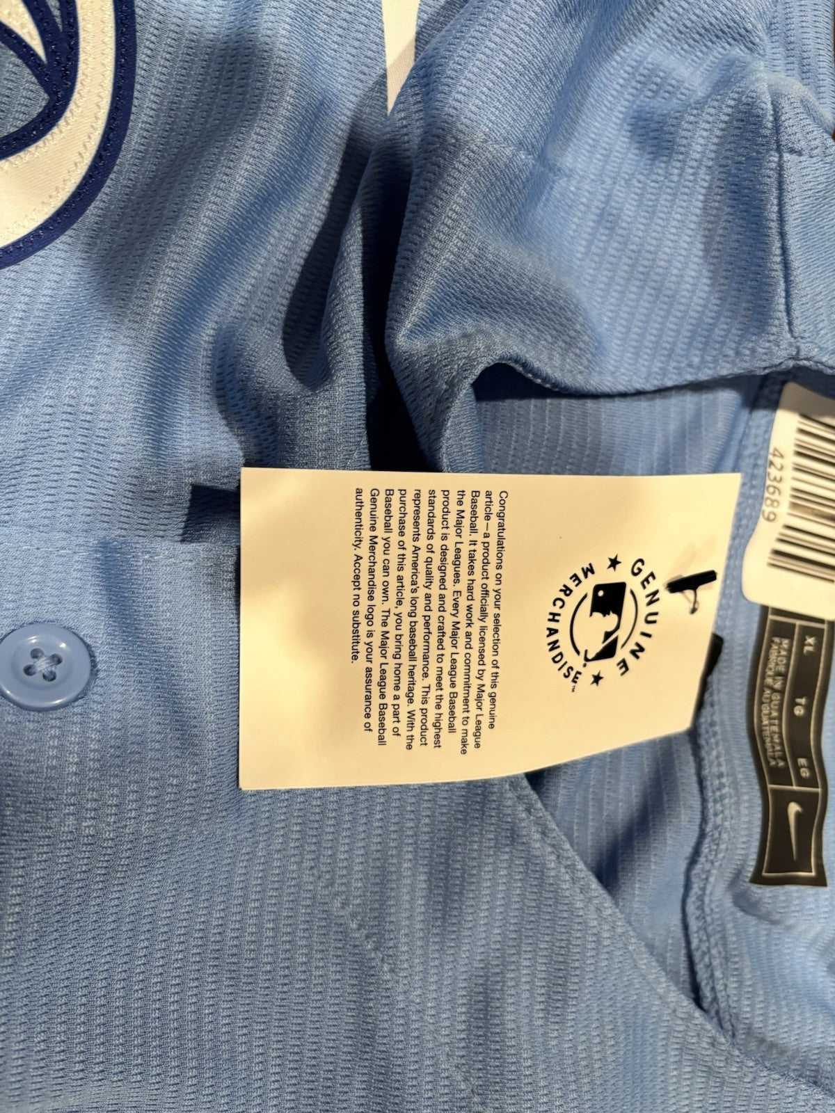 Jac Caglianone Kansas City Royals Signed Baseball Jersey Inscribed MLB Debut