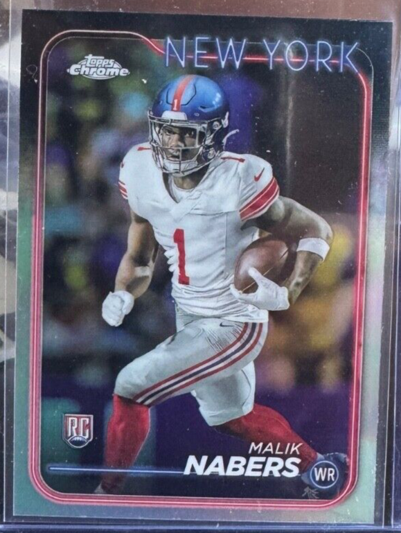 2024 Topps Chrome Malik Nabers Refractor RC 205
