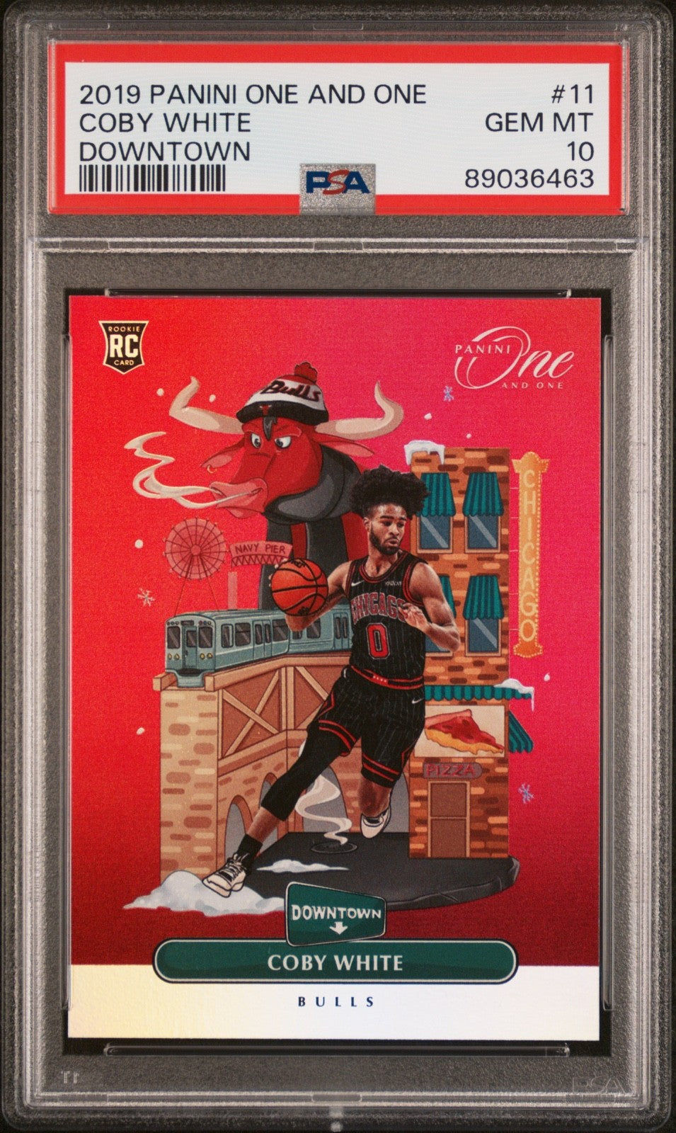 2019 Panini One & One Colby White #11 Rookie Downtown PSA 10
