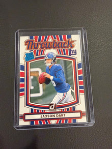 2025 JAXSON DART DONRUSS RATED ROOKIE “THROWBACK” NEW YORK GIANTS RC