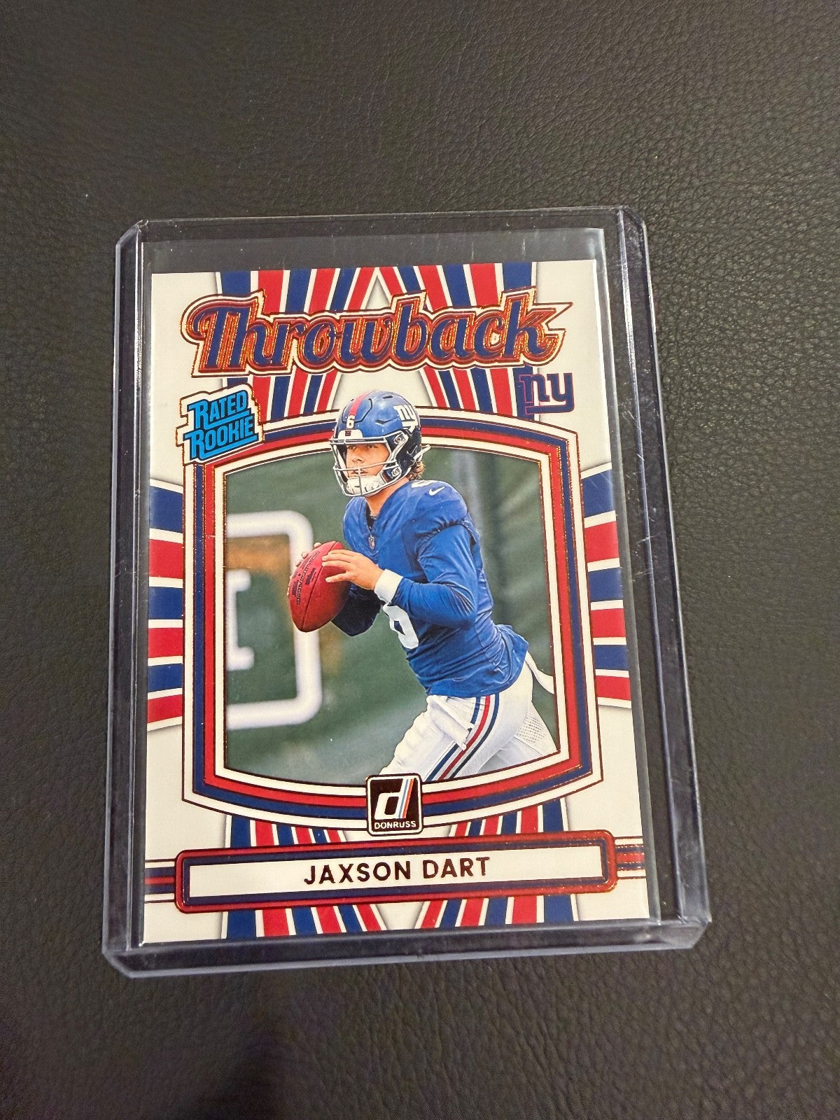 2025 JAXSON DART DONRUSS RATED ROOKIE “THROWBACK” NEW YORK GIANTS RC
