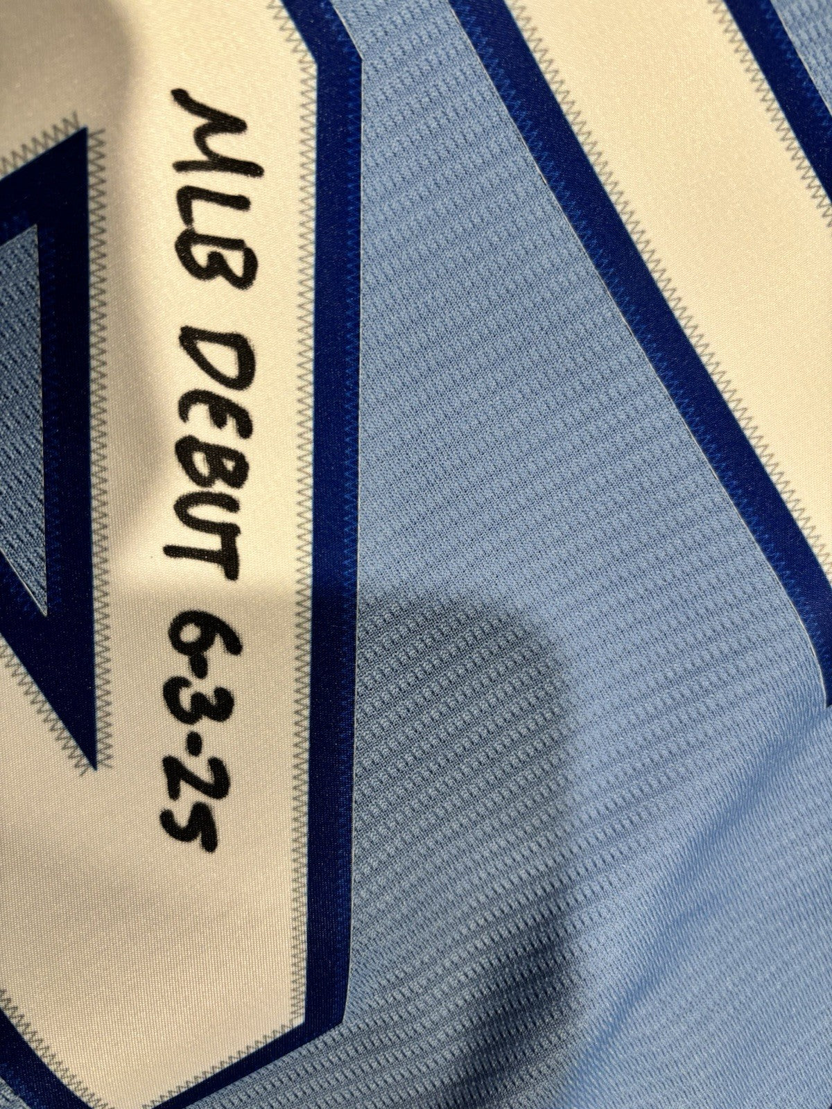 Jac Caglianone Kansas City Royals Signed Baseball Jersey Inscribed MLB Debut