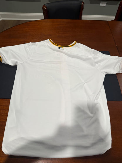 Konnor Griffin Pirates Signed White Nike Replica Jersey w/2024 9th Pick Insc