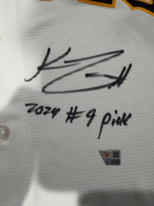 Konnor Griffin Pirates Signed White Nike Replica Jersey w/2024 9th Pick Insc
