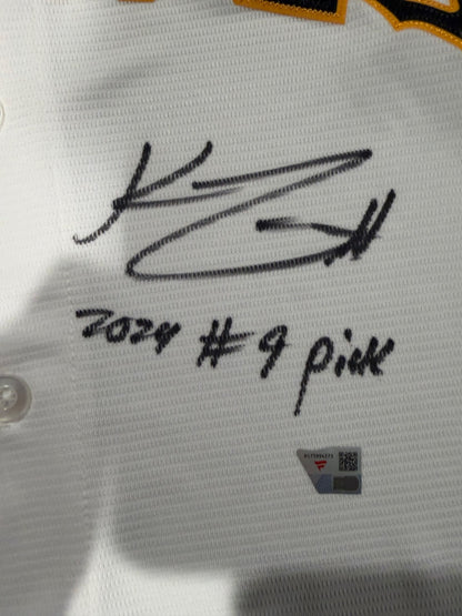 Konnor Griffin Pirates Signed White Nike Replica Jersey w/2024 9th Pick Insc