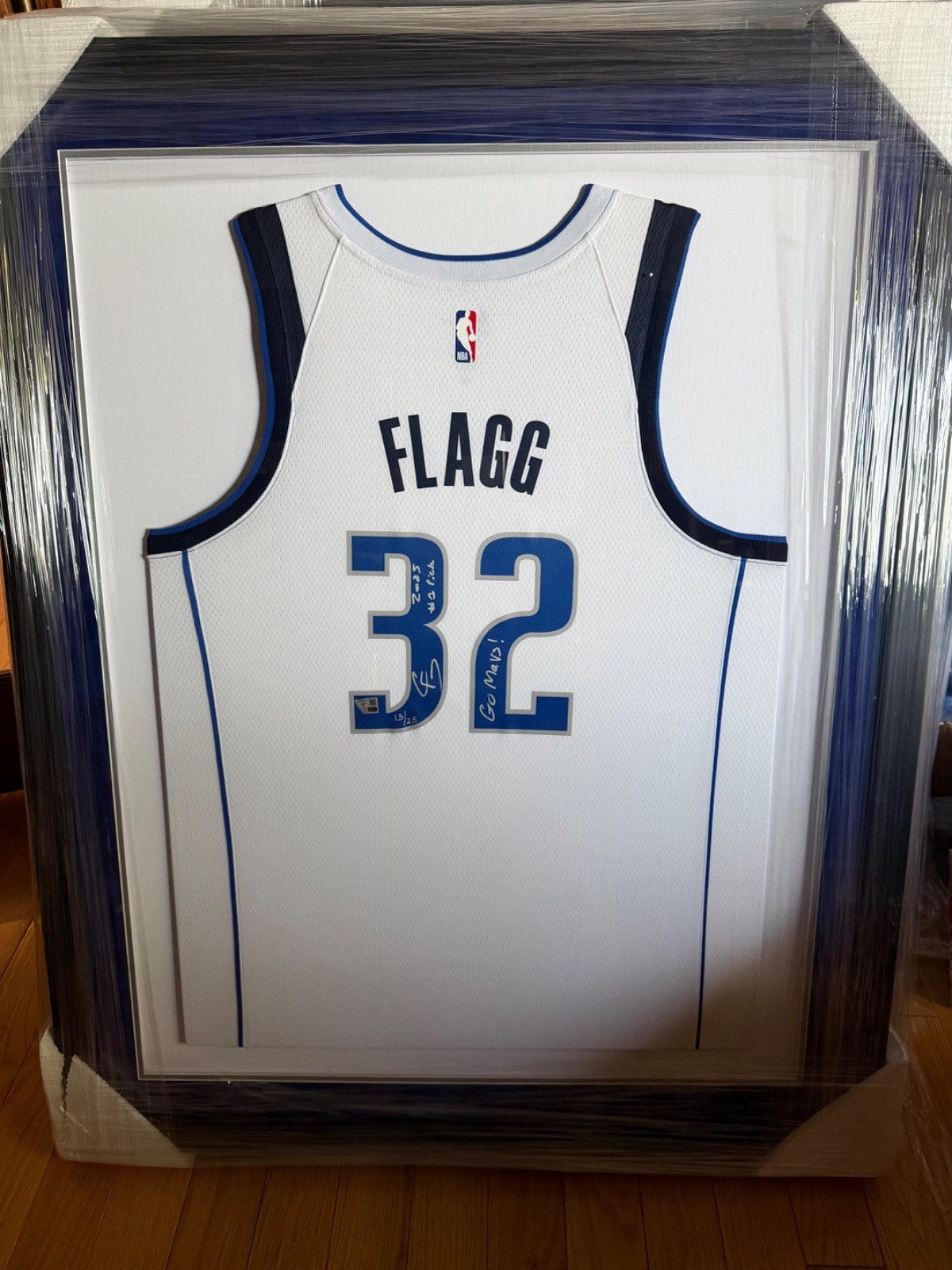 Cooper Flagg Signed & Dual-Inscribed Blue Dallas Mavericks Authentic Home Jersey