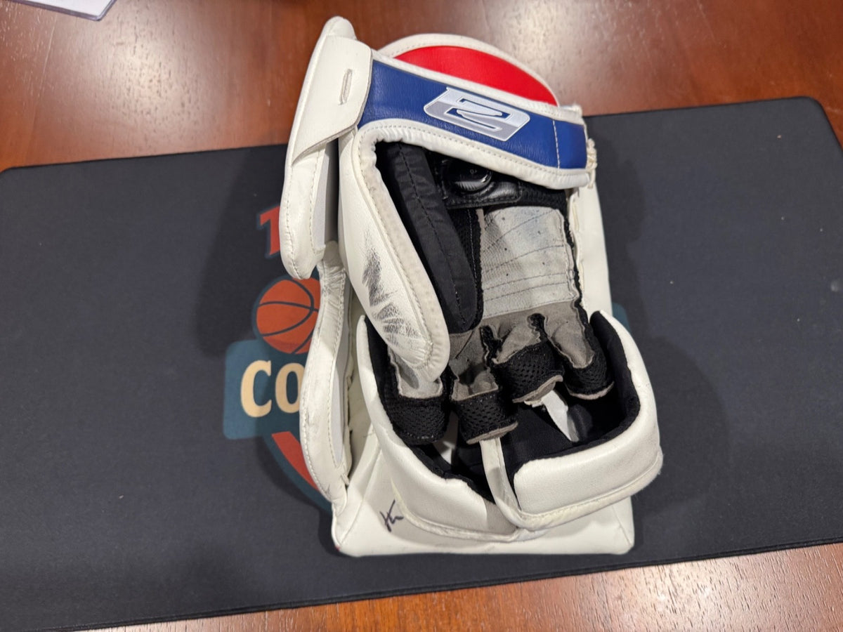 Igor Shesterkin Signed Game-Used Blocker Vezina Season Fanatics Auth LE