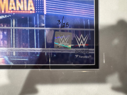 John Cena Farewell Wrestemania 17X Champion Signed / Multi Inscribed Photo to 25