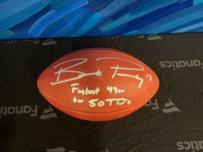 Brock Purdy Signed Duke NFL Football – “Fastest 49er to 50 TDs” Inscribed – LE 5