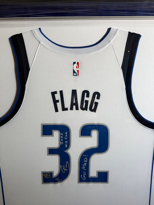 Cooper Flagg Signed & Dual-Inscribed Blue Dallas Mavericks Authentic Home Jersey