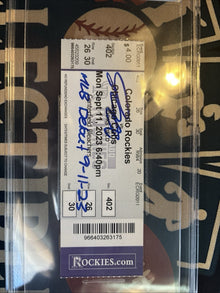 Pete Crow Armstrong Autographed MLB Debut Ticket Chicago Cubs 9/11/23 Beckett 9