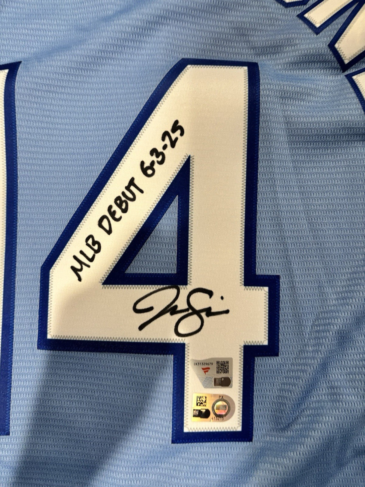 Jac Caglianone Kansas City Royals Signed Baseball Jersey Inscribed MLB Debut