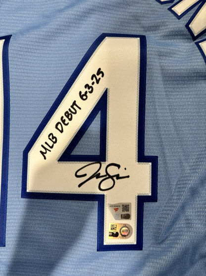 Jac Caglianone Kansas City Royals Signed Baseball Jersey Inscribed MLB Debut