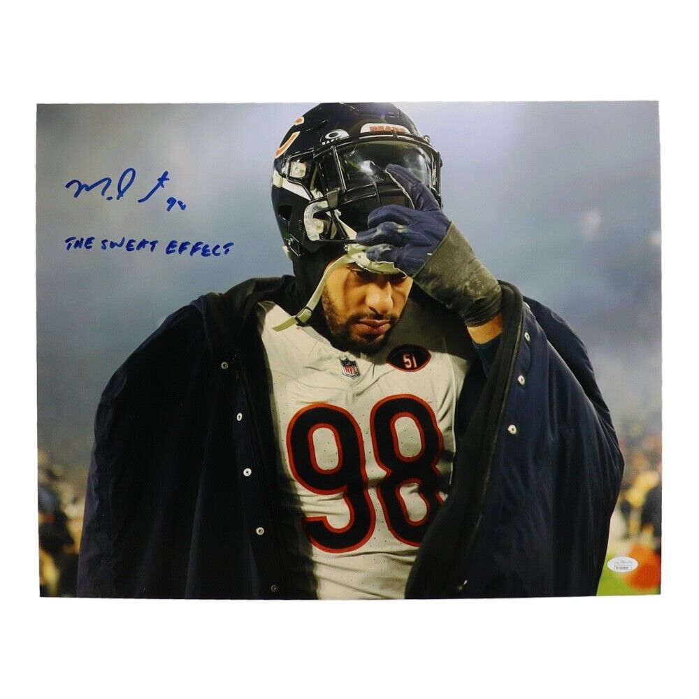 Montez Sweat 16X20 Signed & Framed ' The Sweat Effect' Chicago Bears Photo