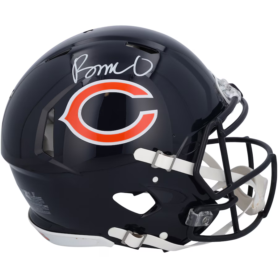 Rome Odunze Chicago Bears Autographed Riddell Speed Authentic Helmet Fanatics