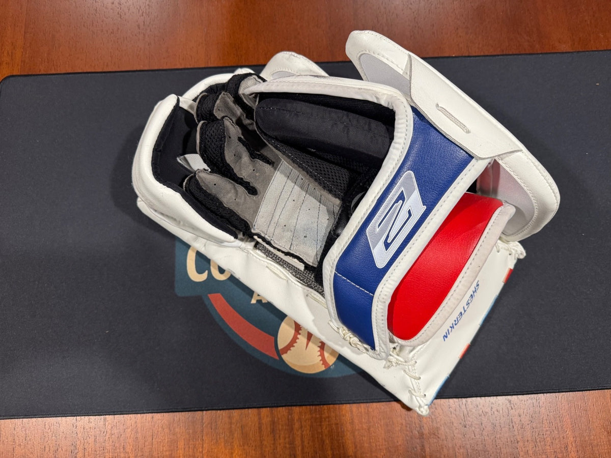 Igor Shesterkin Signed Game-Used Blocker Vezina Season Fanatics Auth LE