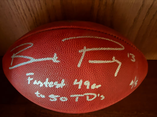 Brock Purdy Autographed NFL Duke Official Football – Limited Edition of 5 – “Fastest 49er to 50 TDs” Inscription – Fanatics Authentic